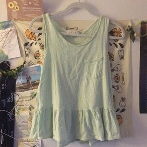 Peplum Pocket Shirt - mint
